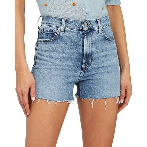 J Brand Rigid Frayed Cut Off Ultra High Rise Jules Denim Short in Chadron - Picture 1 of 12